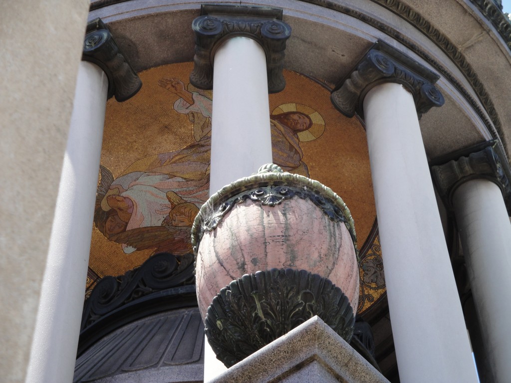 Mosaic ceiling at cemetery